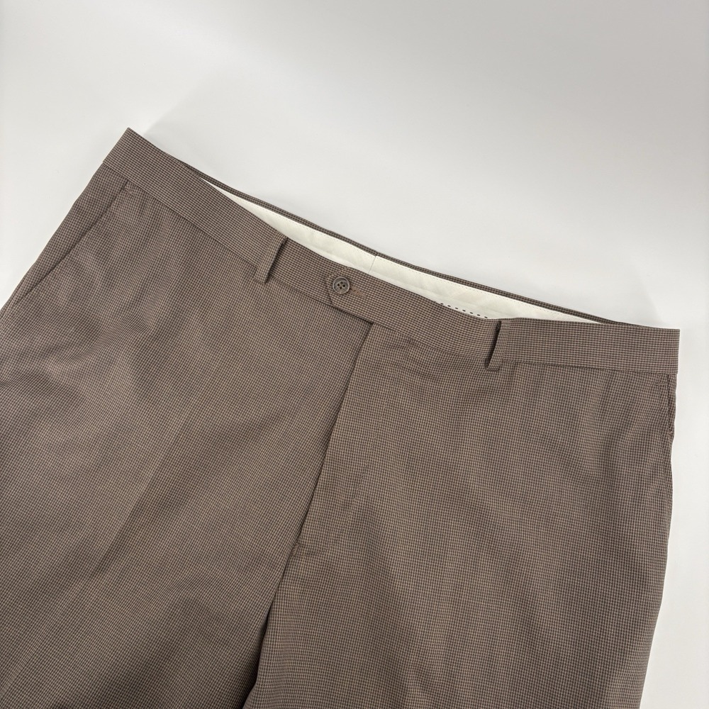 Cremieux Modern Fit Travel Smart Tobin Gray Wool Sharkskin Dress Pants 40/32 Mid